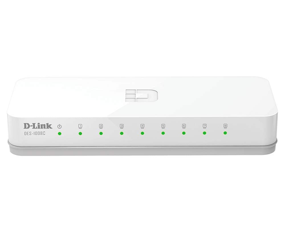 D-Link 8-Port 10/100 Unmanaged Switch DES-1008C D-Link 8-Port 10/100 Unmanaged Switch DES-1008C